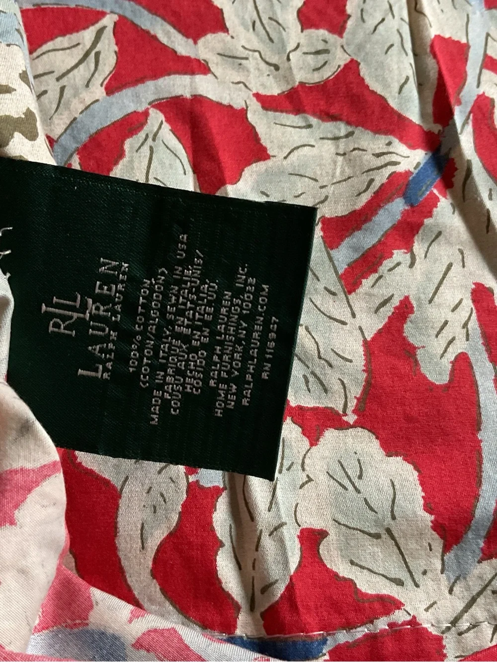 Ralph Lauren RLL Cote D’Azur Euro Sham Sunflower Red Blue